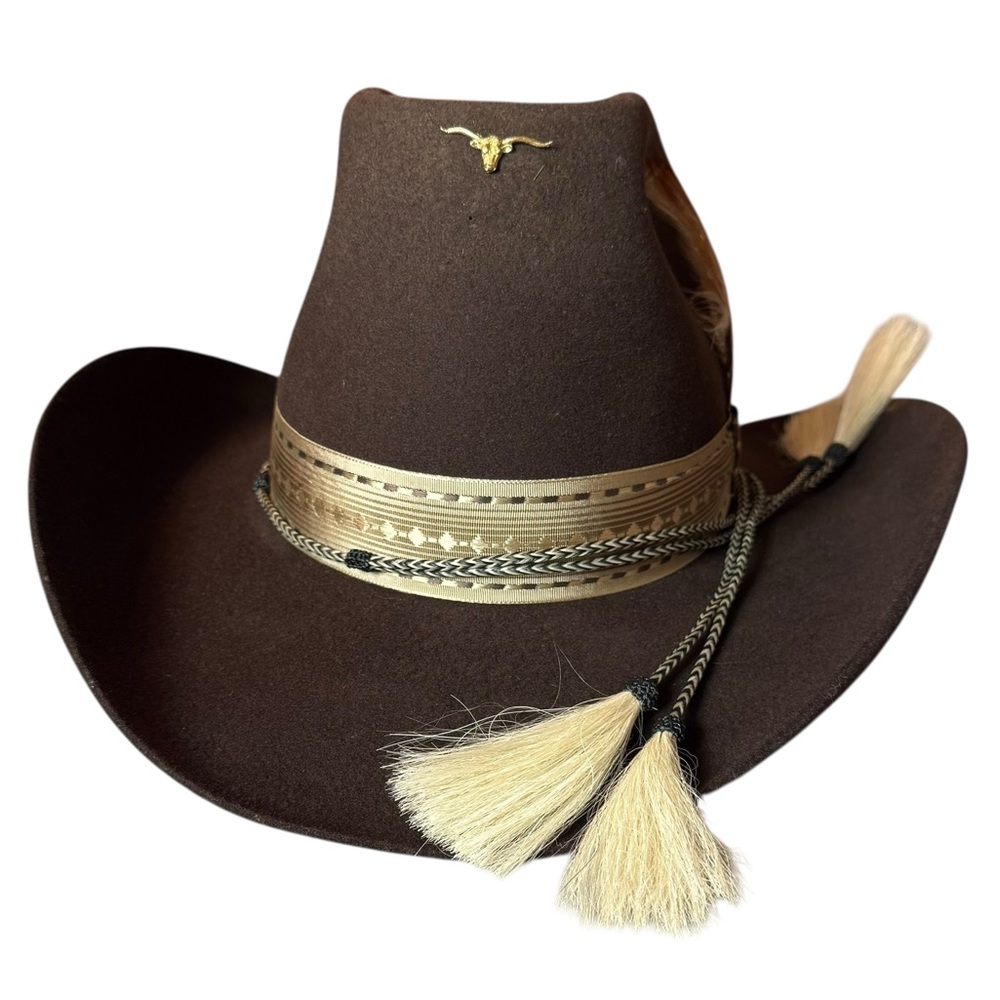 VINTAGE MASTER HATTERS OF TEXAS WESTERN FELT HAT – AUTHENTIC WESTERN TRAILS - Picture 2 of 14